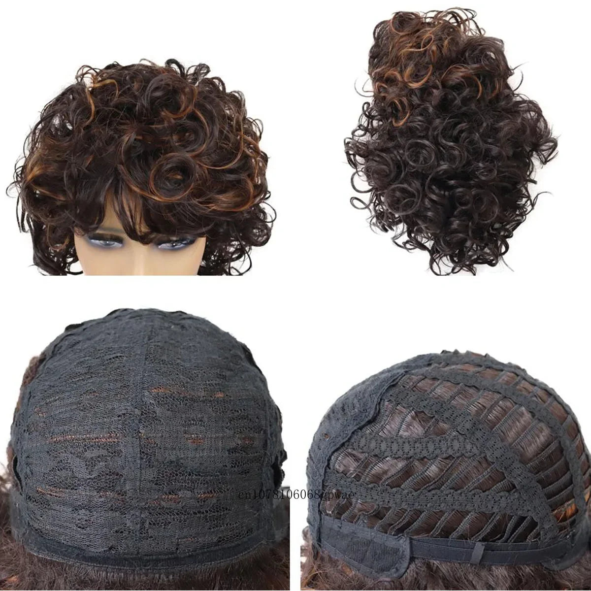 CurlyCrown: Natural Afro Brown Wig