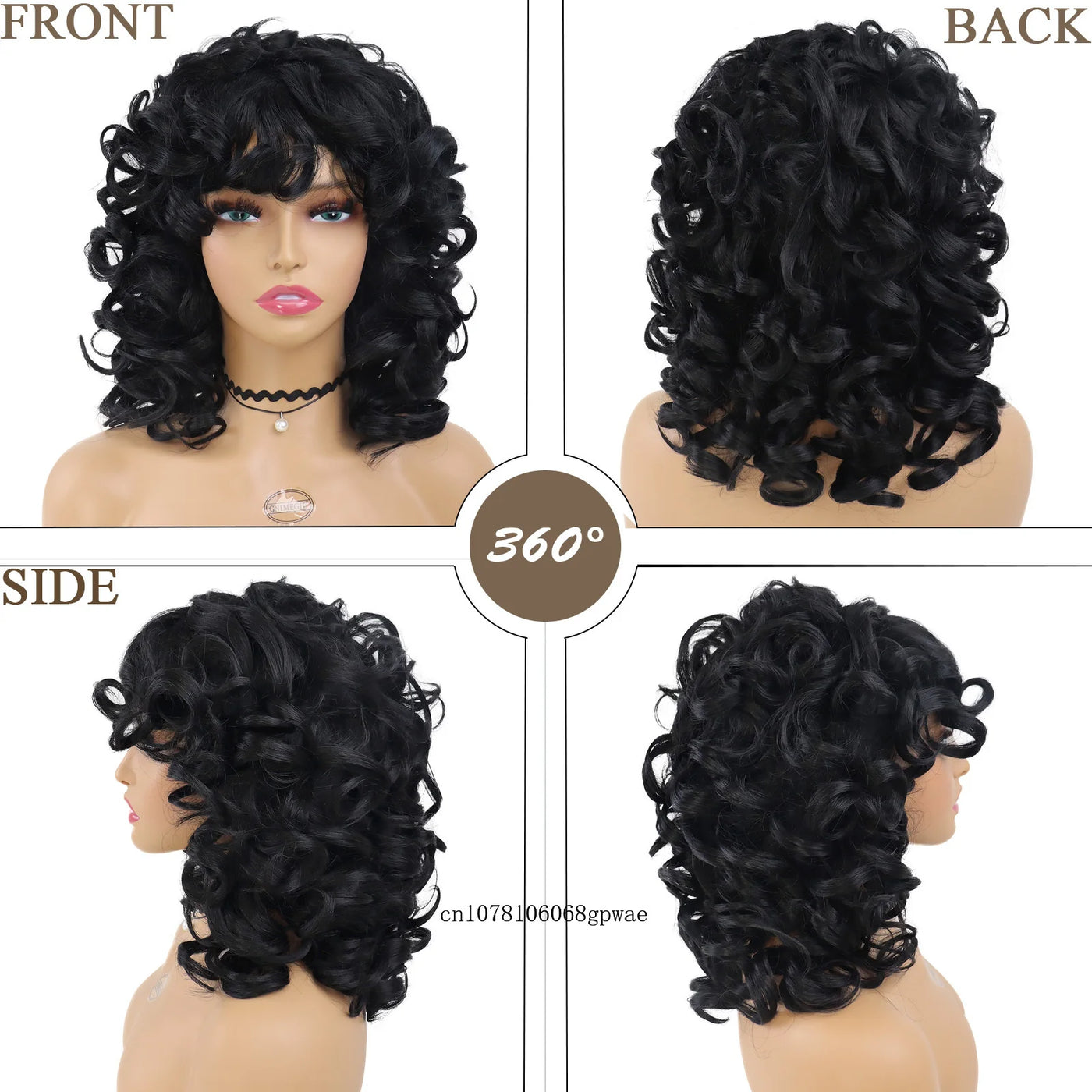 AfroFlair: Real Hair Black Curly Wig