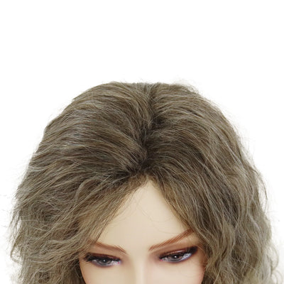 BlondeWave: Ash Blonde Curly Real Hair Wig