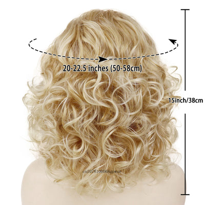 Blonde Afro Curly Short Bob Wig - Fluffy & Breathable