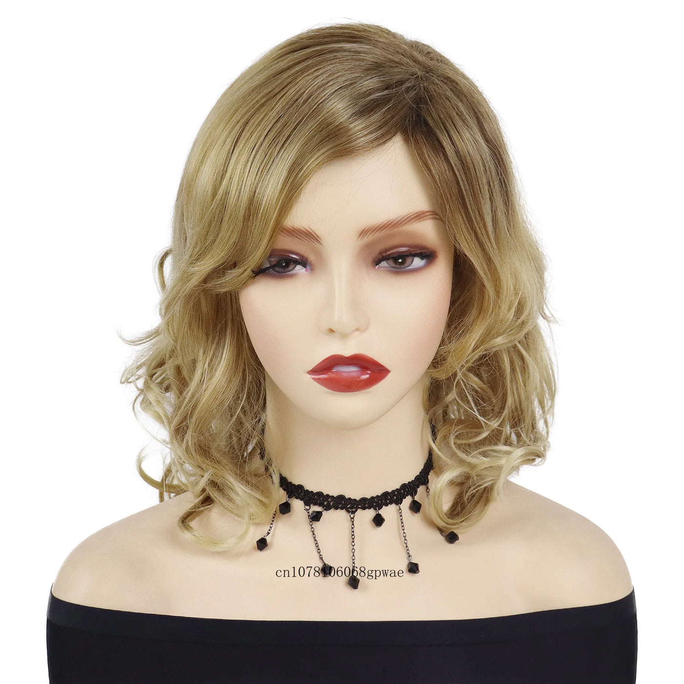 Blonde Shoulder-Length Layered Wig