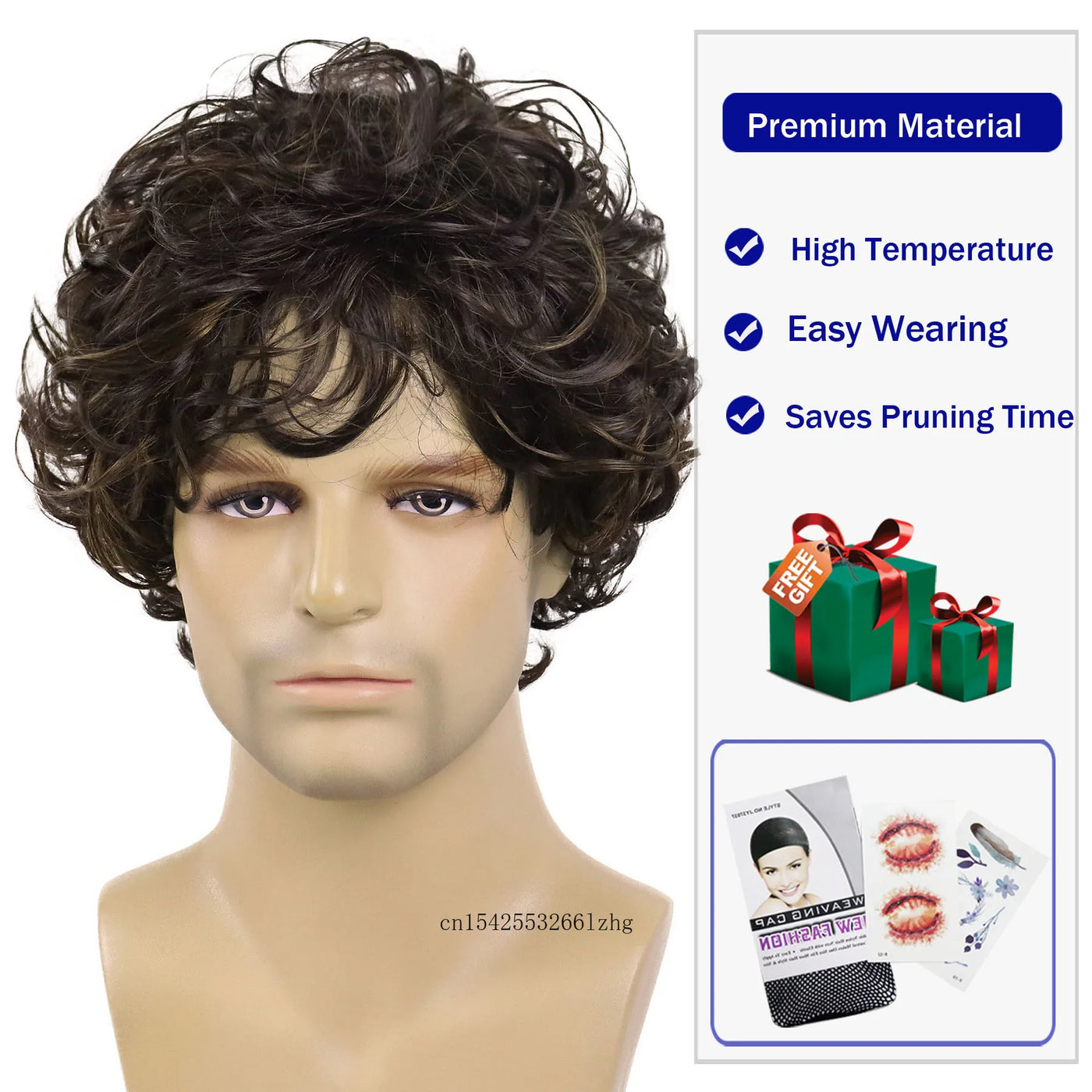 ManeMaster: Natural Curly Men's Wig