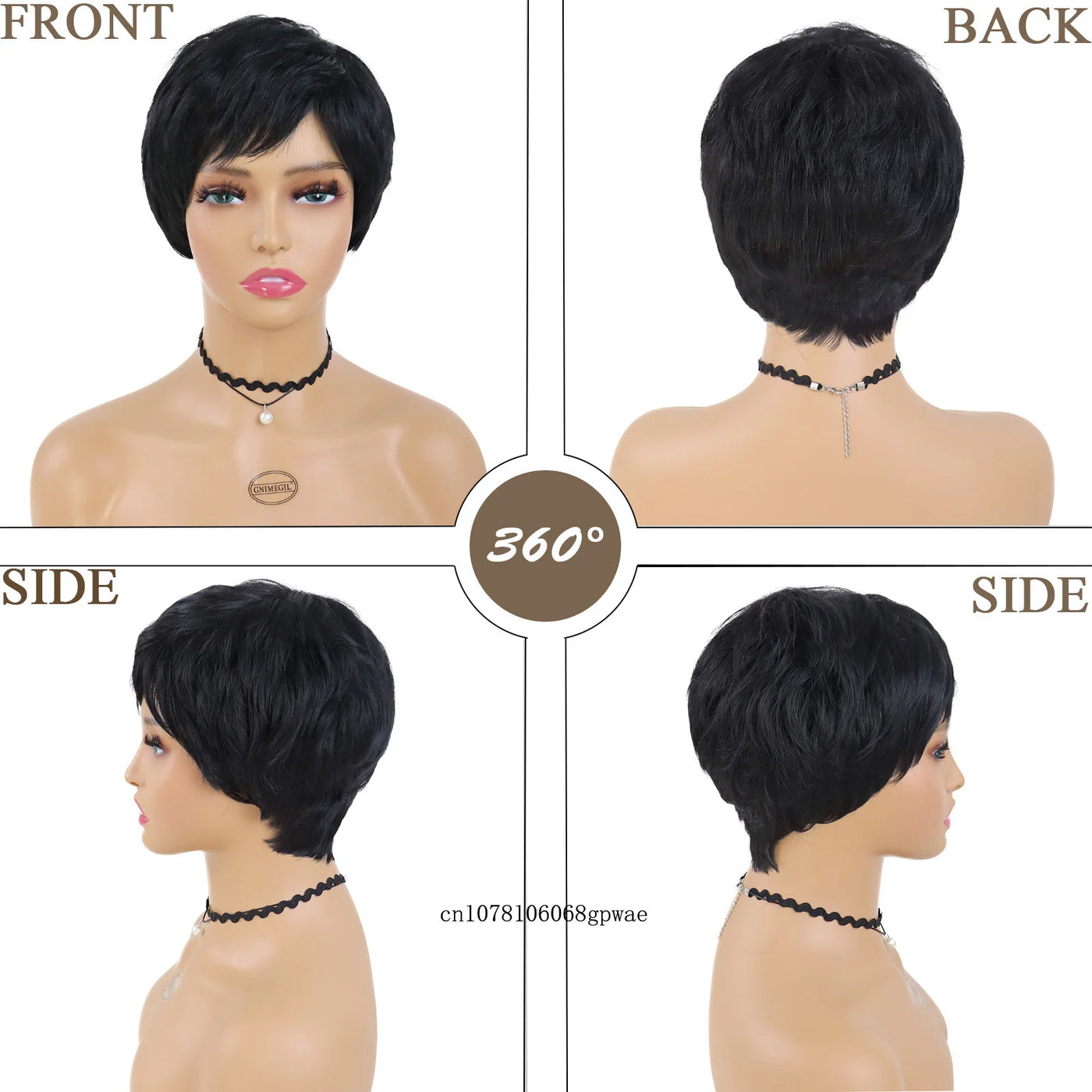 AfroPixie: Real Hair Black Pixie Wig
