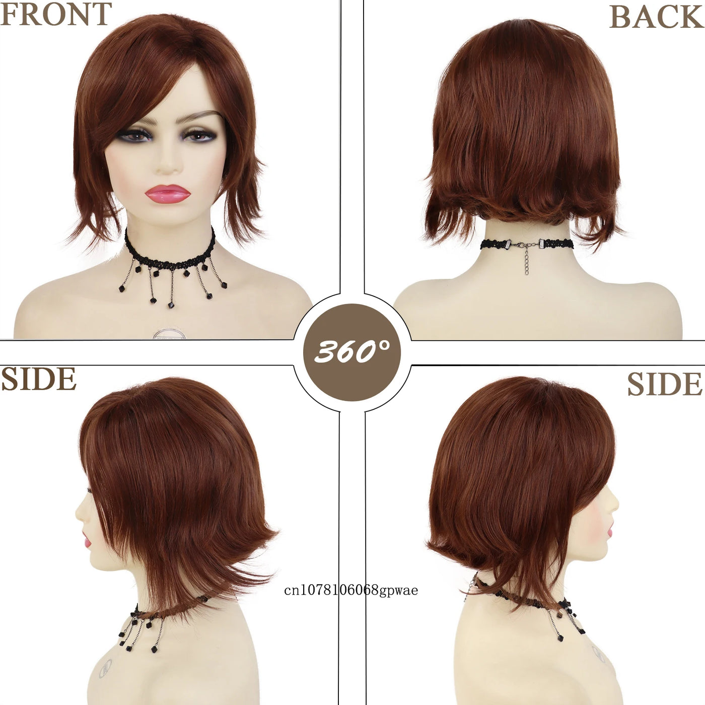 AuburnShag: Real Fiber Short Curly Wig