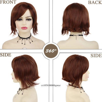 AuburnShag: Real Fiber Short Curly Wig