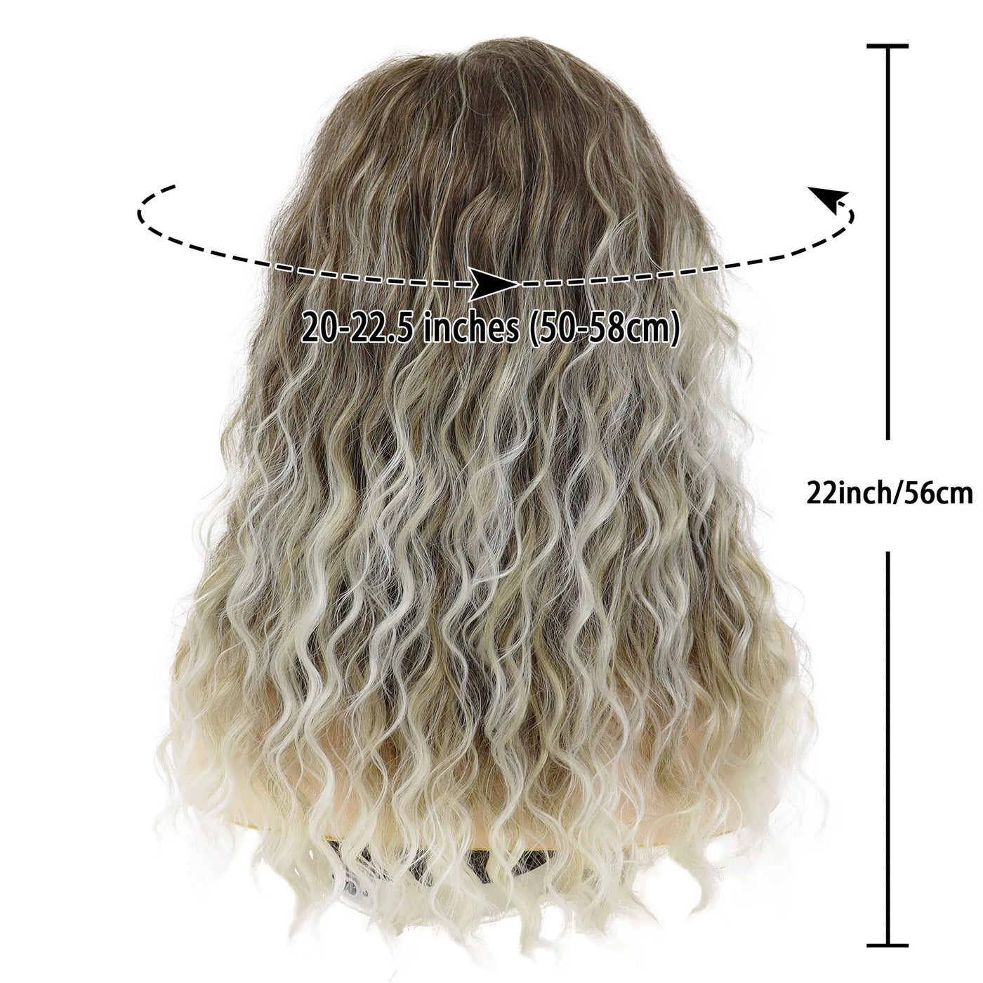 BlondeWave: Ash Blonde Curly Real Hair Wig