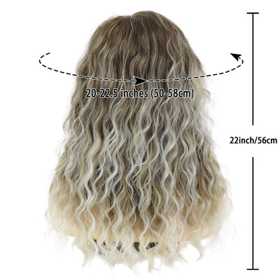 BlondeWave: Ash Blonde Curly Real Hair Wig