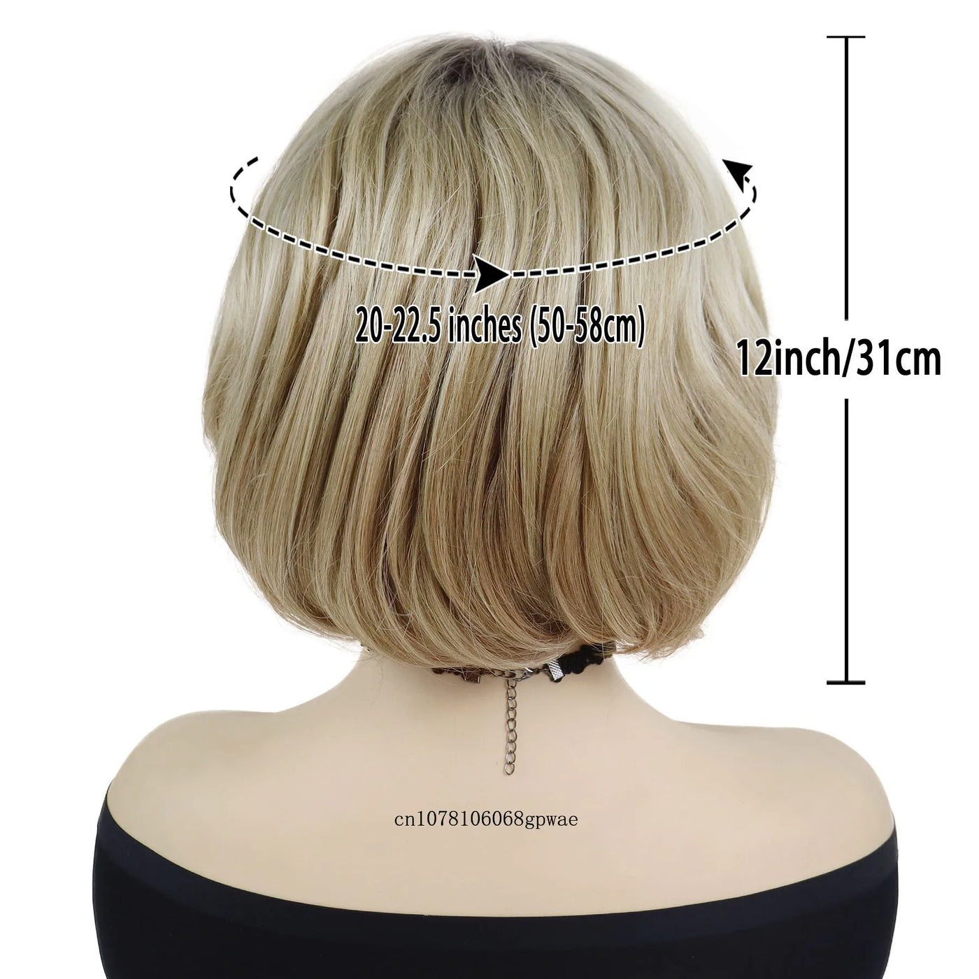 Bob Cut Natuurlijk Synthetisch Haar Pruik Blonde Pruiken met Pony voor Vrouwen Lady Dagelijkse Kleding Feest Verstelbare Kapmaat Hittebestendig