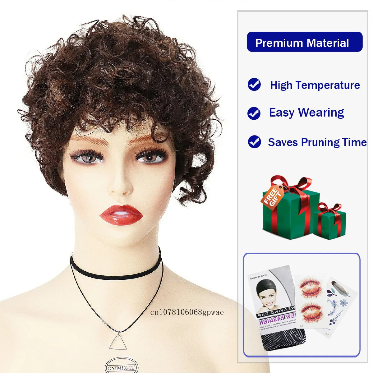 Soft Brown Curls Wig