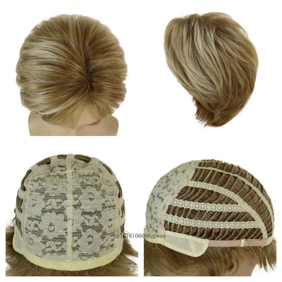 Blonde rechte pruik van echt haar voor mannen