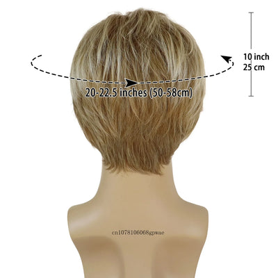 Blonde rechte pruik van echt haar voor mannen