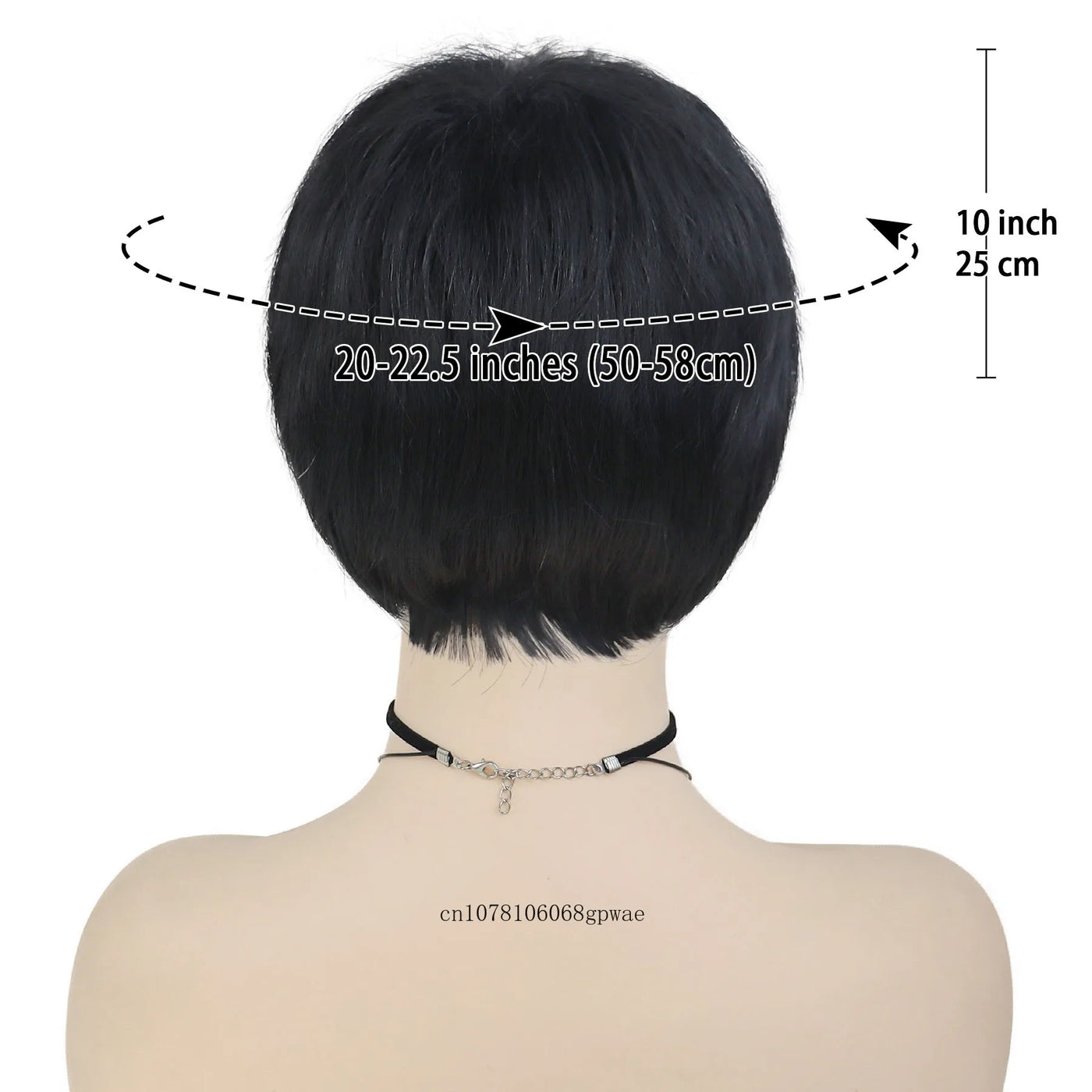 SilkGlam: Real Hair Black Bob Wig with Bangs