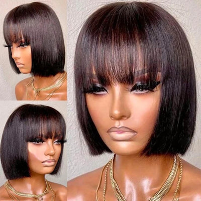 Brazilian Bob Wig with Bangs