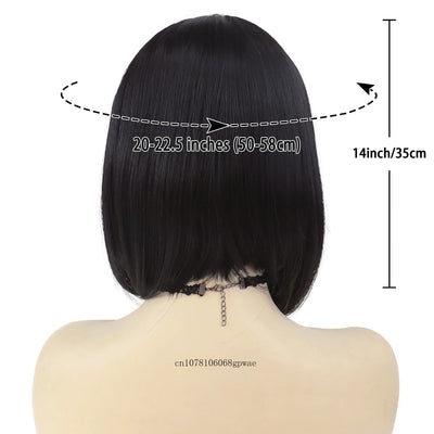 BlackElegance: Real Hair Straight Bob Wig