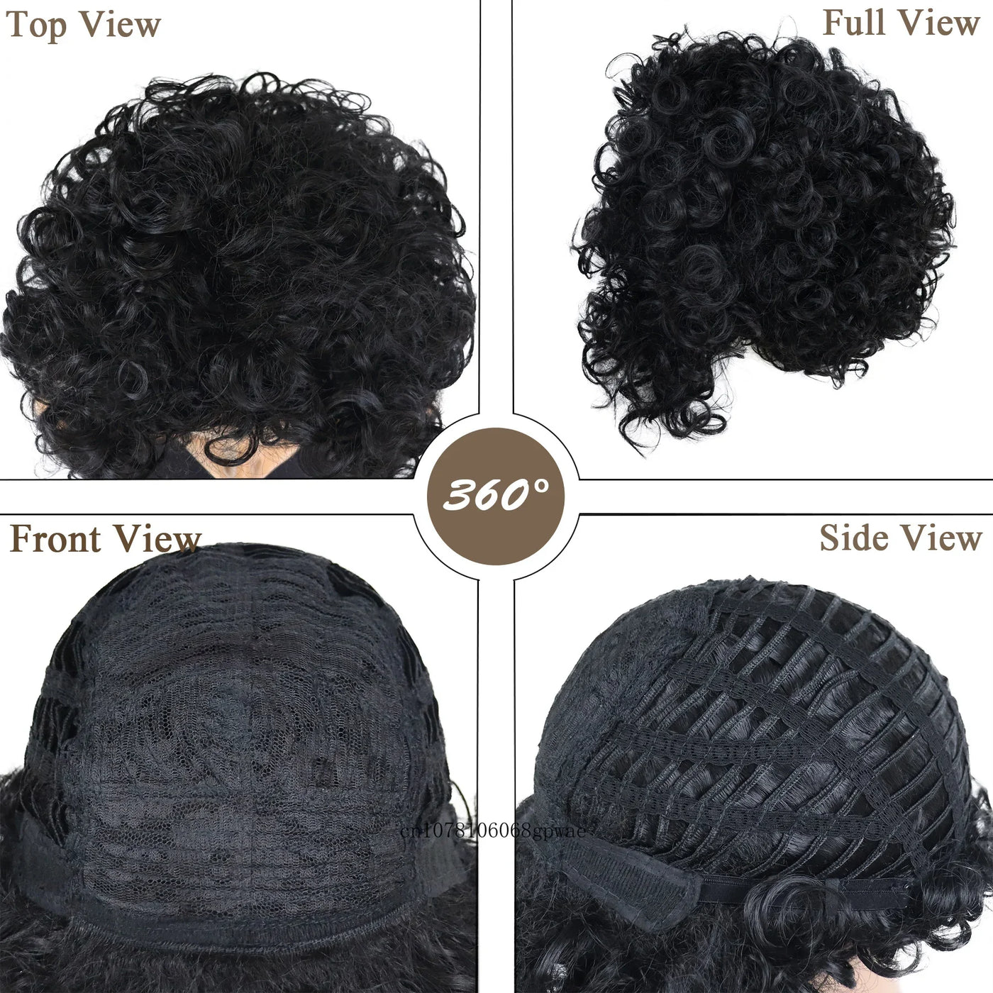KinkyBounce: Real Hair Black Afro Wig