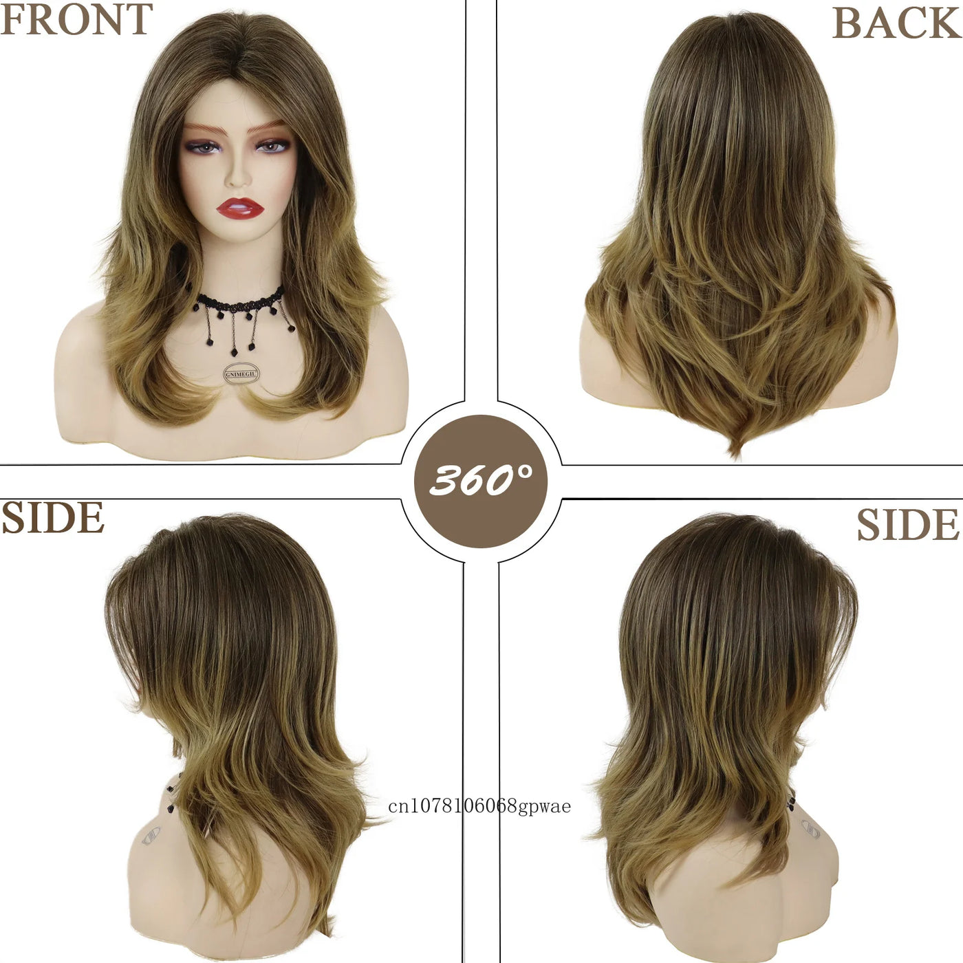 Waves of Elegance: Luxe Layered Wig in Rich Brown