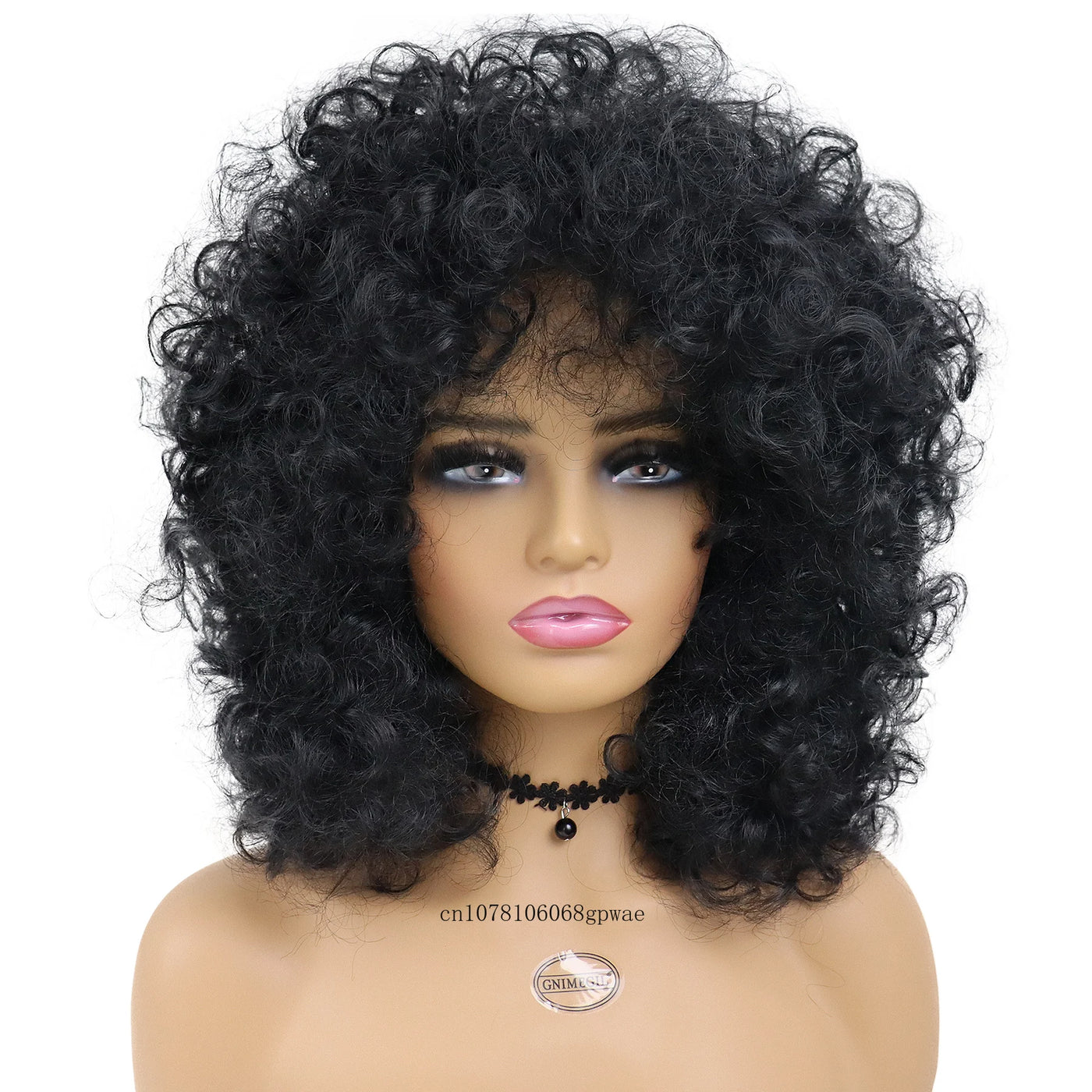 KinkyGlam: Real Hair Black Afro Kinky Curly Wig
