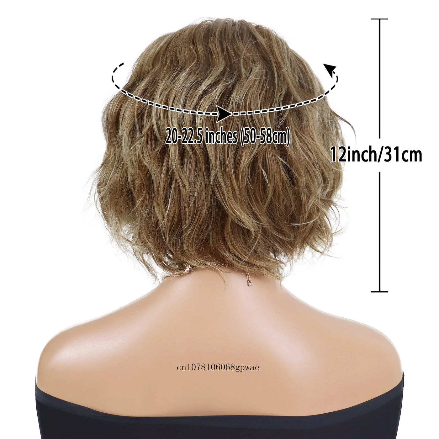 Brown Natural Wavy Real Hair Wig
