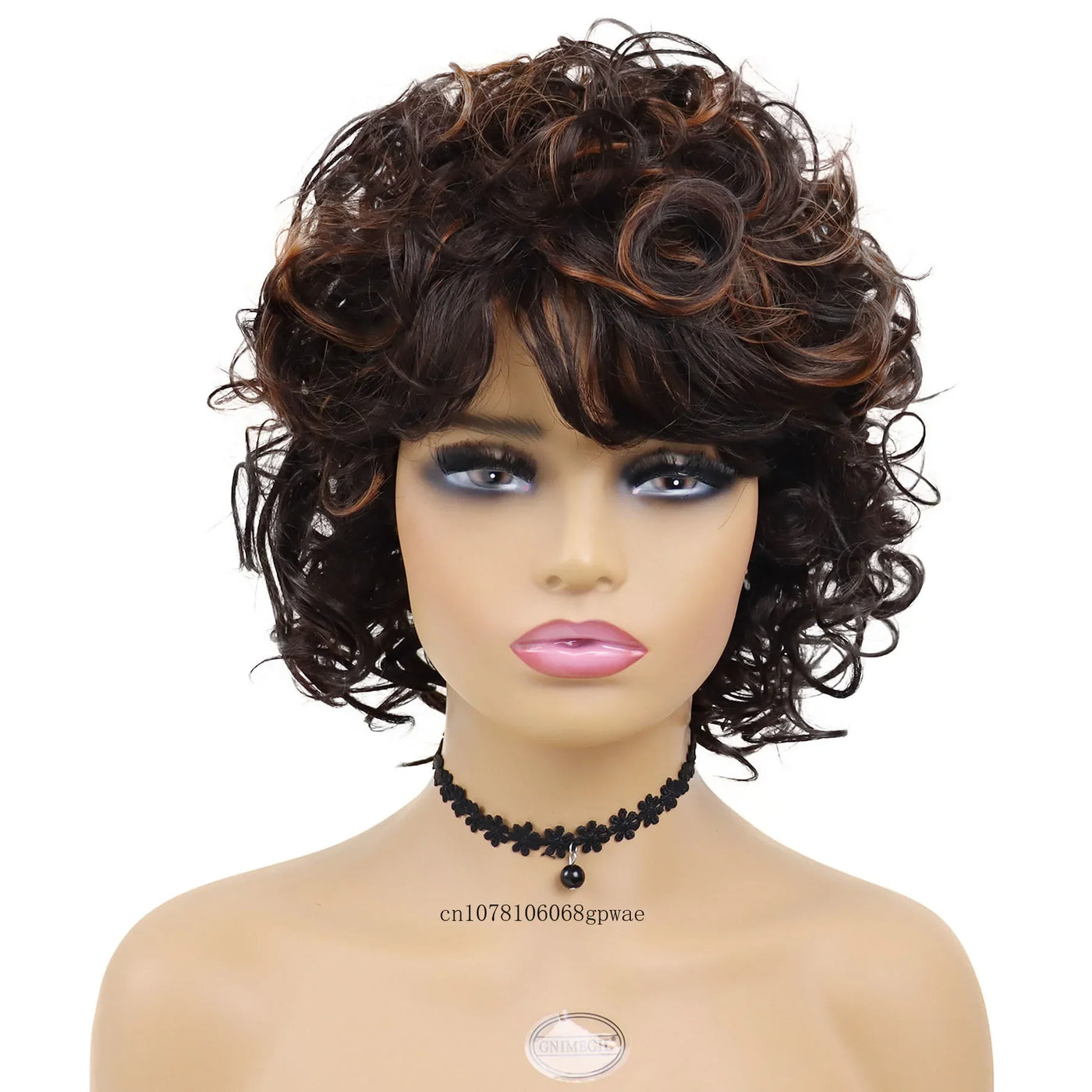 CurlyCrown: Natural Afro Brown Wig