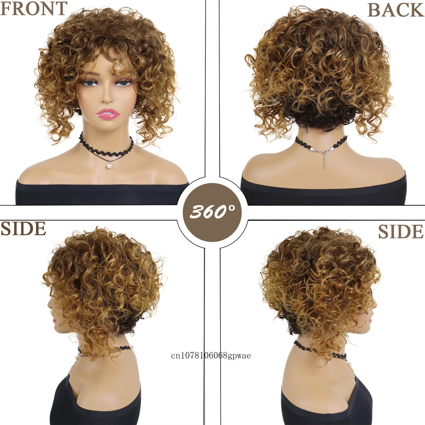 AfroGlam: Curly Real Hair Wig