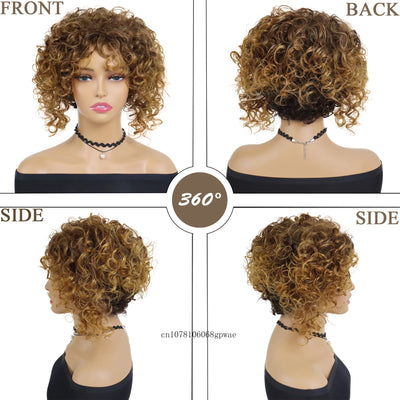 AfroGlam: Curly Real Hair Wig