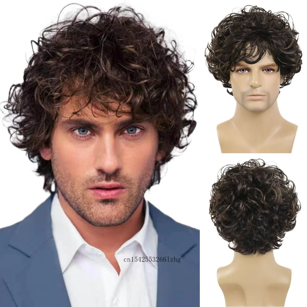 ManeMaster: Natural Curly Men's Wig