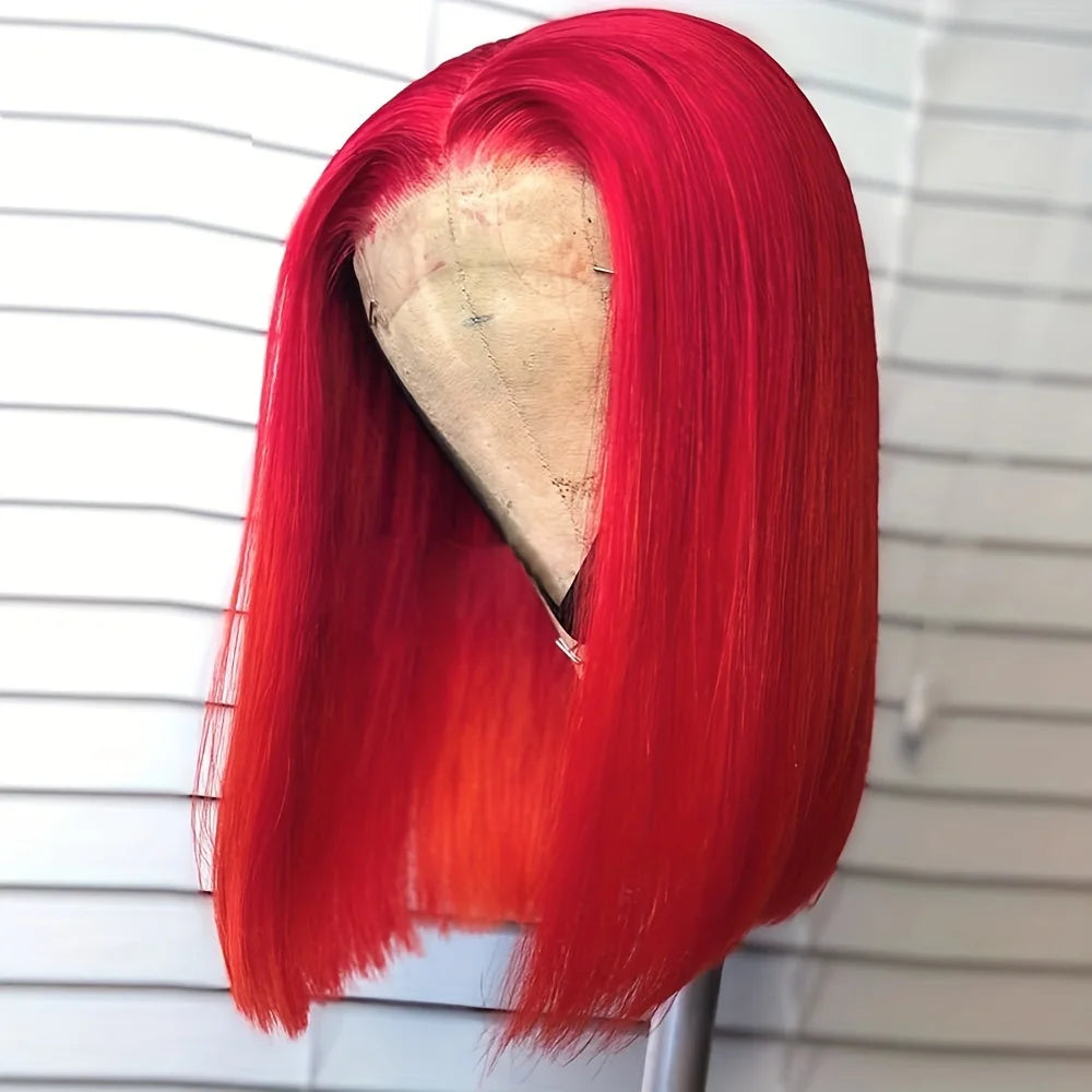 Red HD Lace Bob Wig