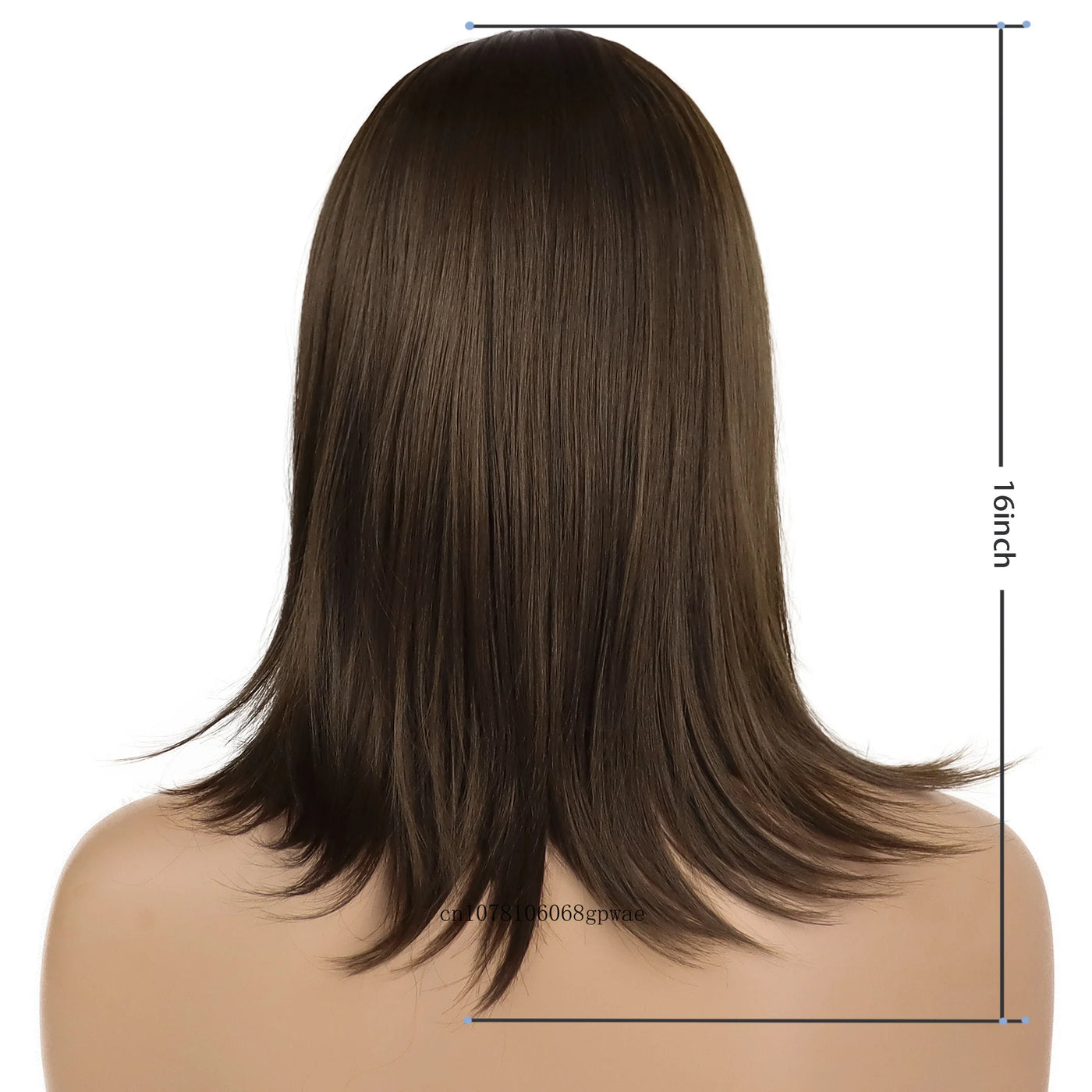 ElegantChic: Real Hair Brown Bob Wig with Bangs
