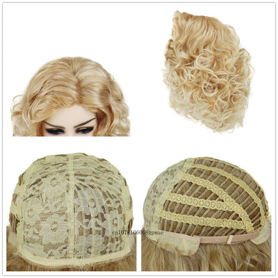 Blonde Afro Curly Short Bob Wig - Fluffy & Breathable