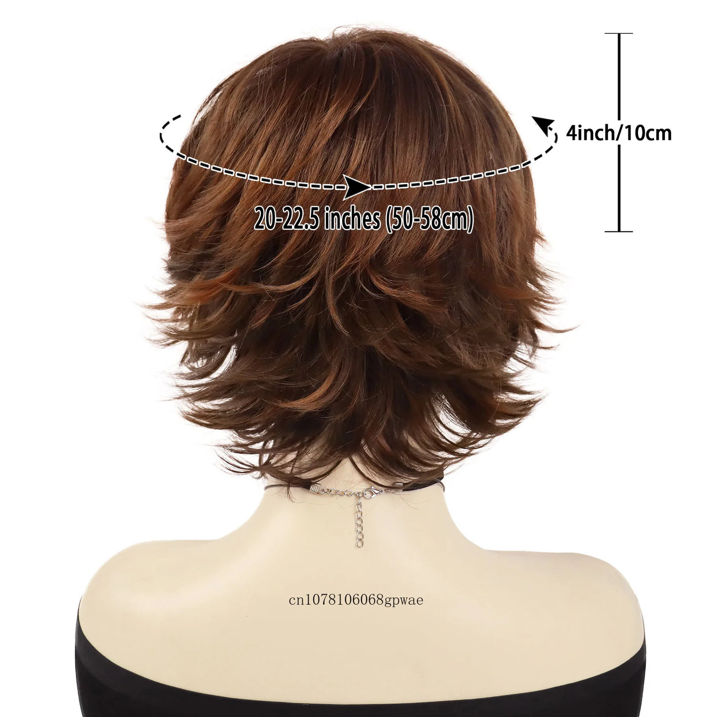 Short Brown Bob Wig with Bangs