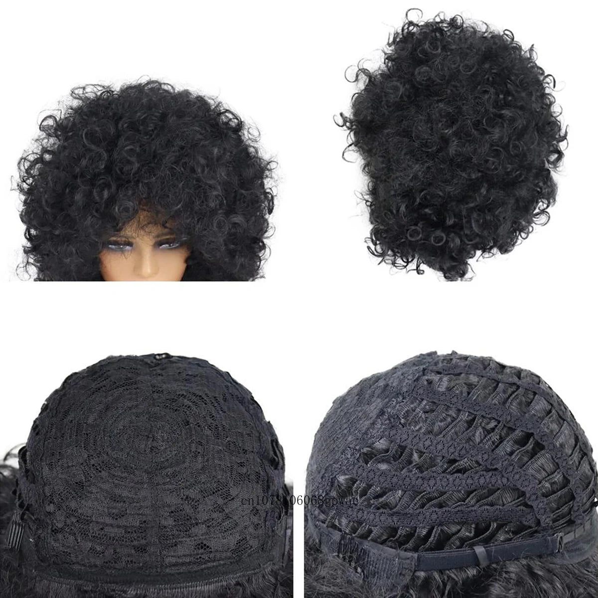 KinkyGlam: Real Hair Black Afro Kinky Curly Wig