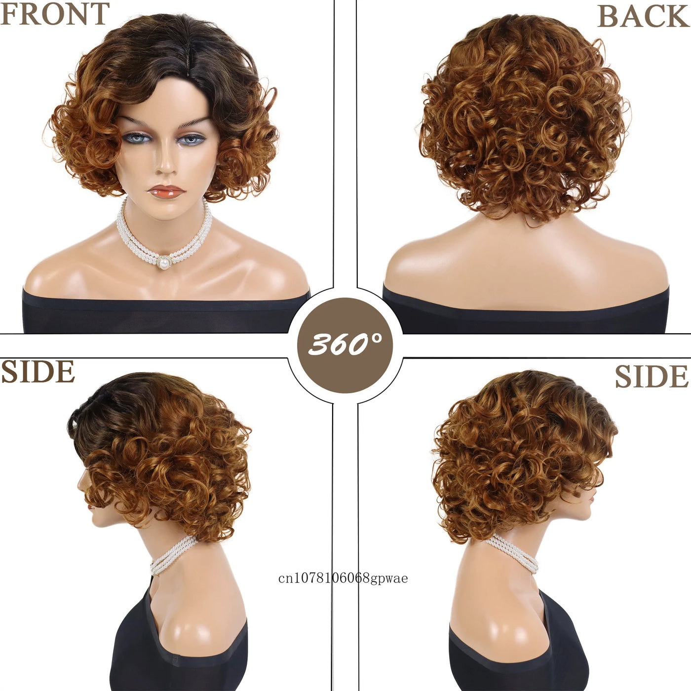CurlyCharm: Real Afro Wig for Women