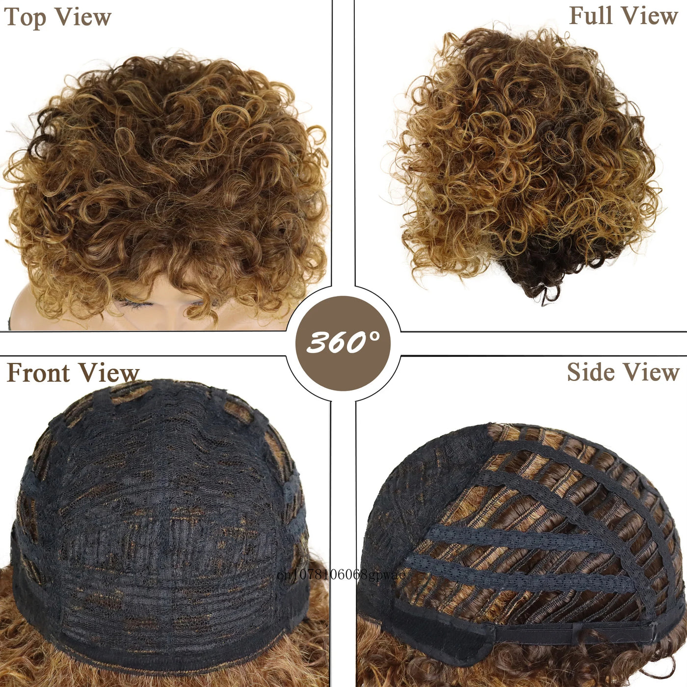 AfroGlam: Curly Real Hair Wig