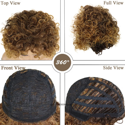 AfroGlam: Curly Real Hair Wig