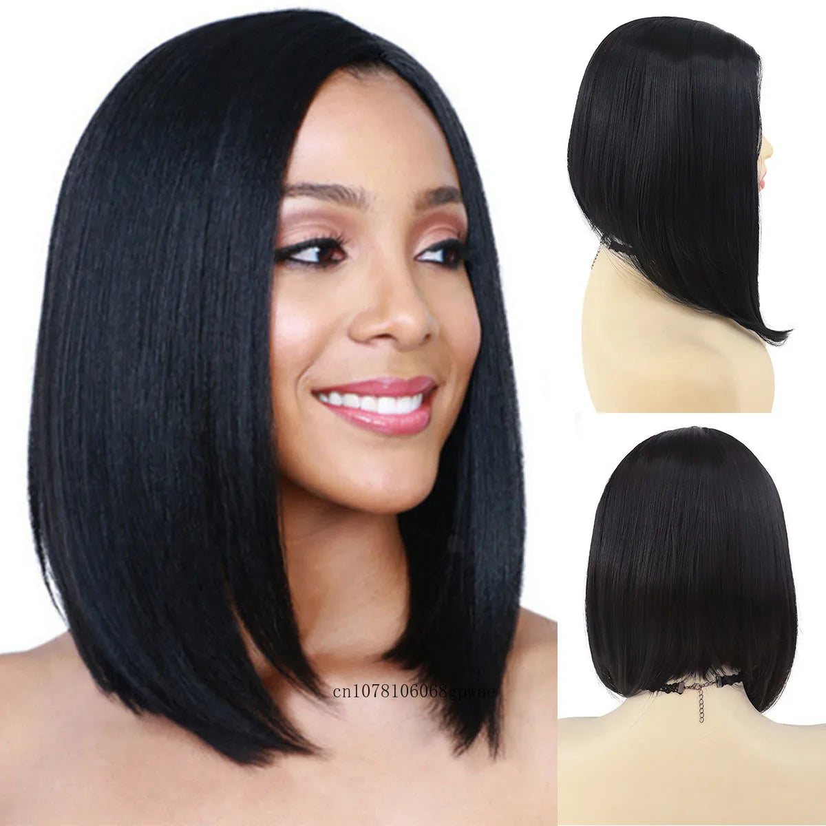 BlackElegance: Real Hair Straight Bob Wig